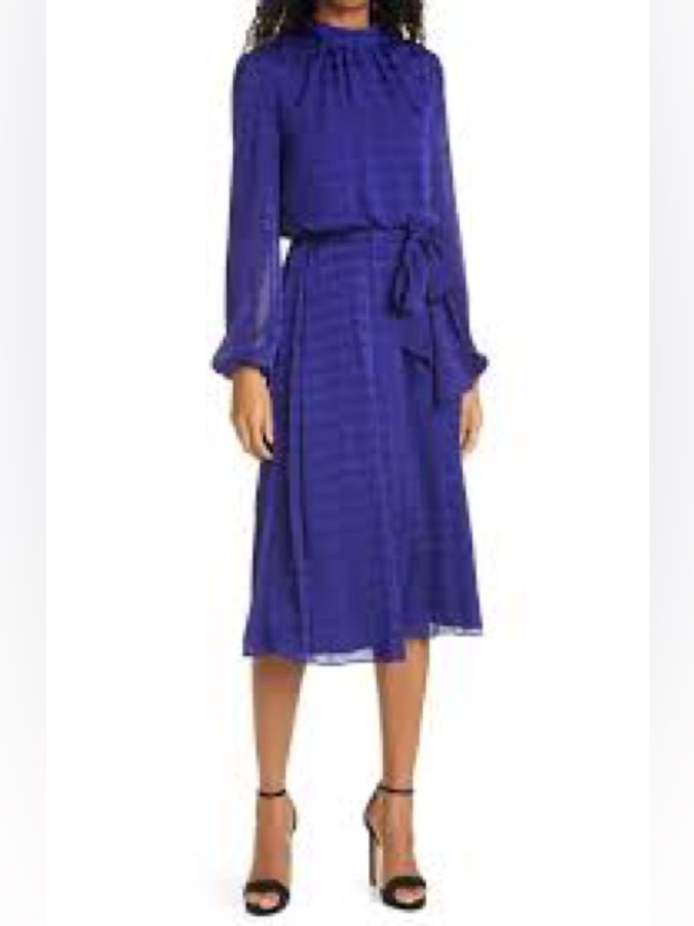 🧸Ted Baker London Wilmer Houndstooth Long Sleeve Dress🔹
